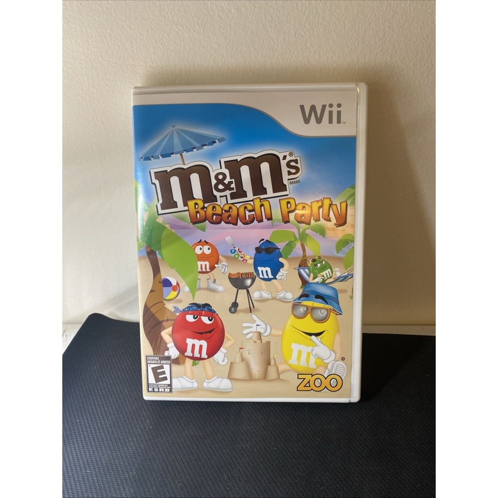 Nintendo Wii M&M's Beach Party Game Disc with Manual Complete CIB